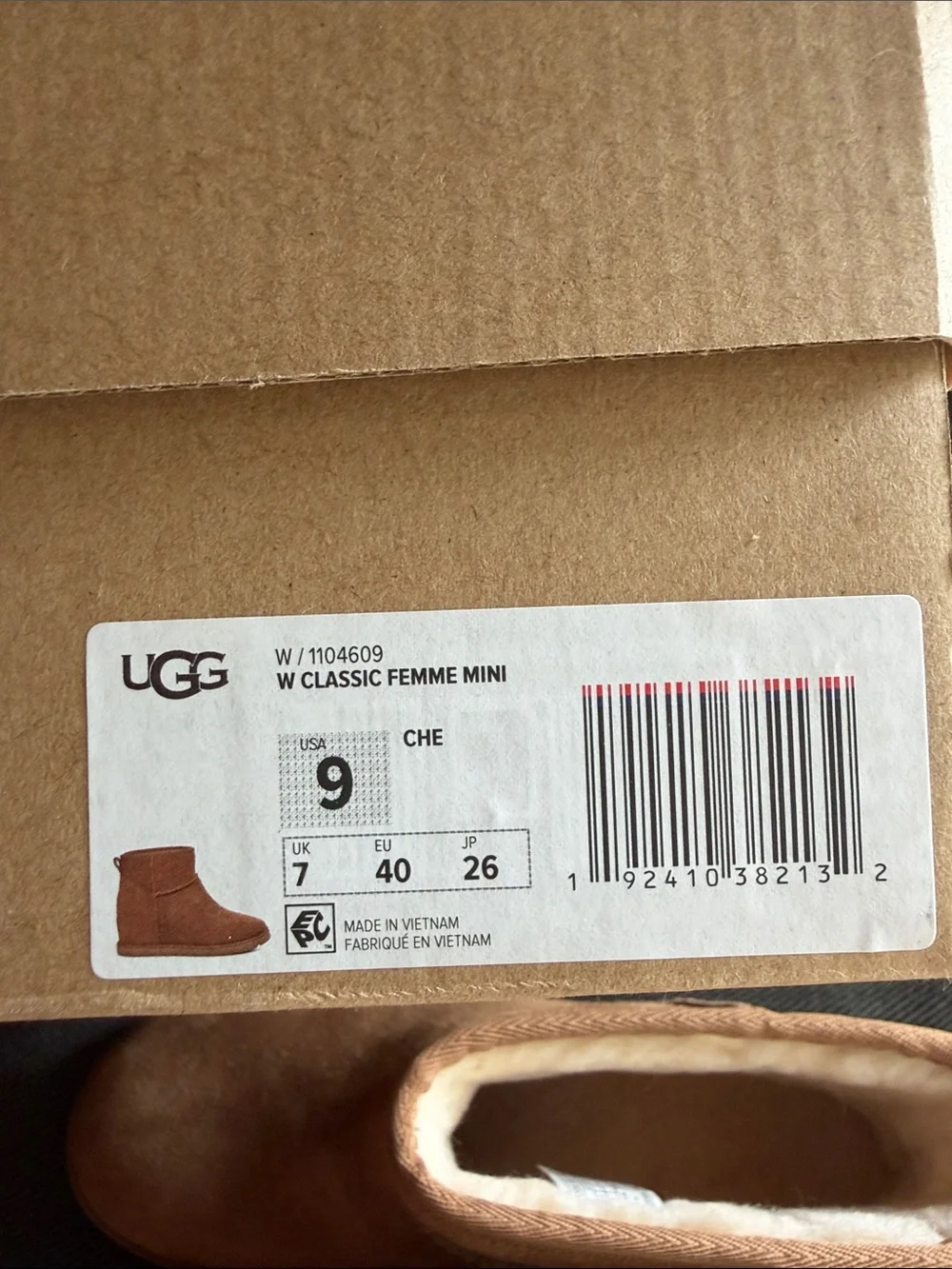 New Ugg Women’s Size 9 Classic Femme Mini Wedge Bootie